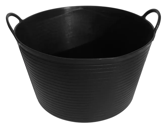 Capazo negro de polietileno 42 lt.