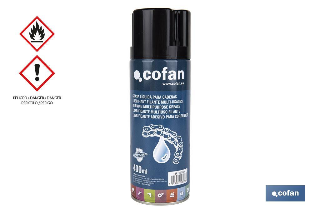 Grasa adhesiva para cadenas 400 ml | Lubricante líquido