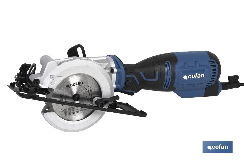 Mini sierra circular eléctrica Para discos Ø115 mm Corta madera, plásticos y metal blando Potencia: 705 W