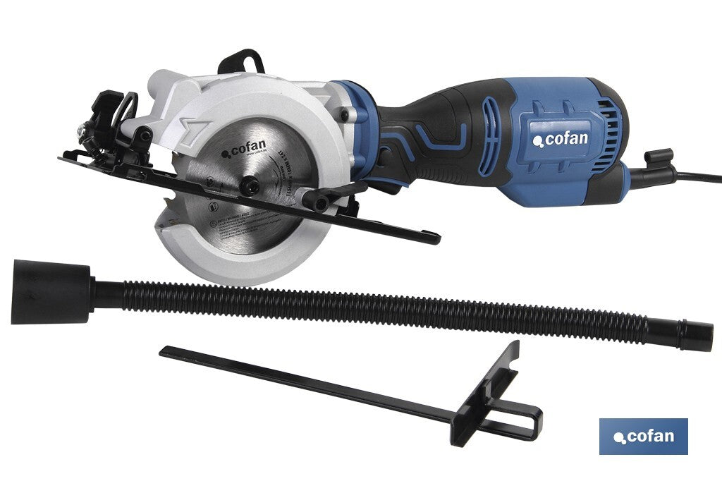 Mini sierra circular eléctrica Para discos Ø115 mm Corta madera, plásticos y metal blando Potencia: 705 W
