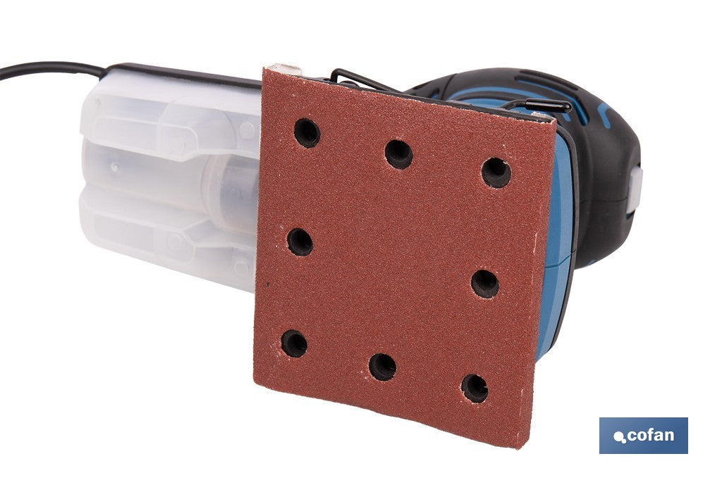 Lijadora orbital eléctrica 200 W 14 000 rpm, aspiración de polvo
