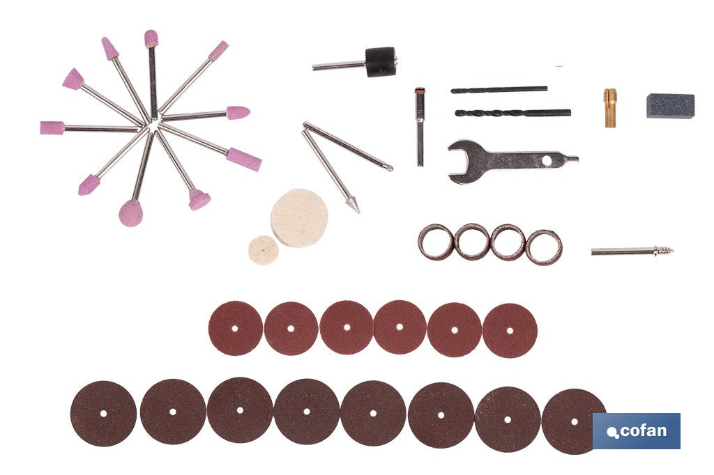 Kit de accesorios para multiherramienta rotativa , incluye discos, fresas, brocas, lijas y accesorios de pulido