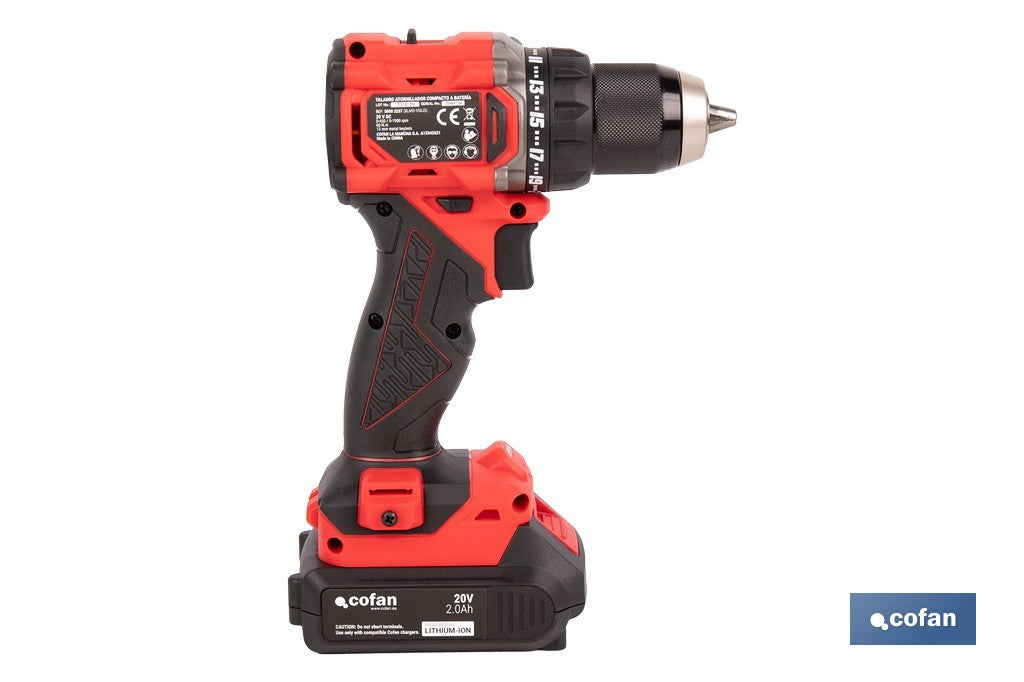Taladro atornillador a batería con motor BRUSHLESS 20 V