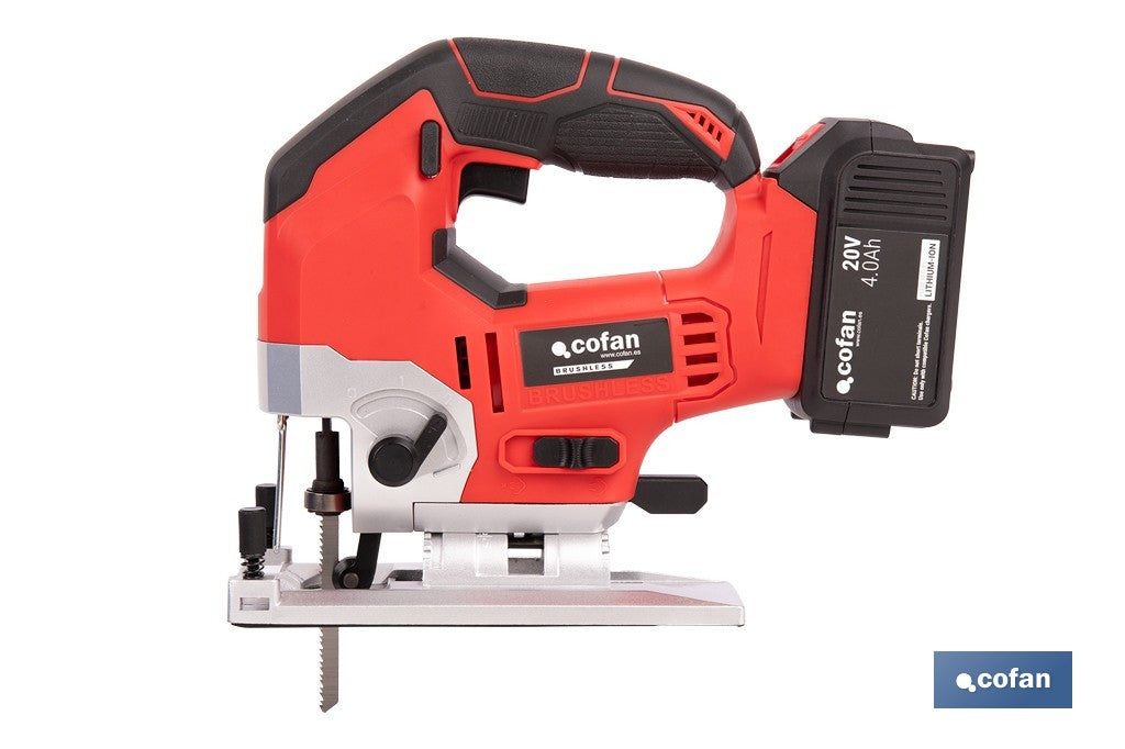 Sierra de calar con motor Brushless 20 V 4 Ah
