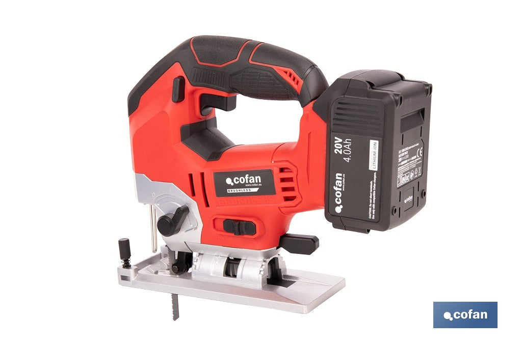 Sierra de calar con motor Brushless 20 V 4 Ah
