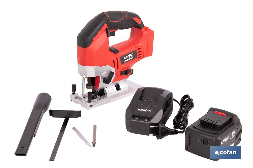 Sierra de calar con motor Brushless 20 V 4 Ah
