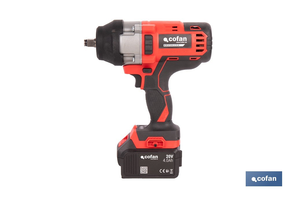 Pistola de impacto 1/2" a batería con motor BRUSHLESS 400 - 1000 Nm